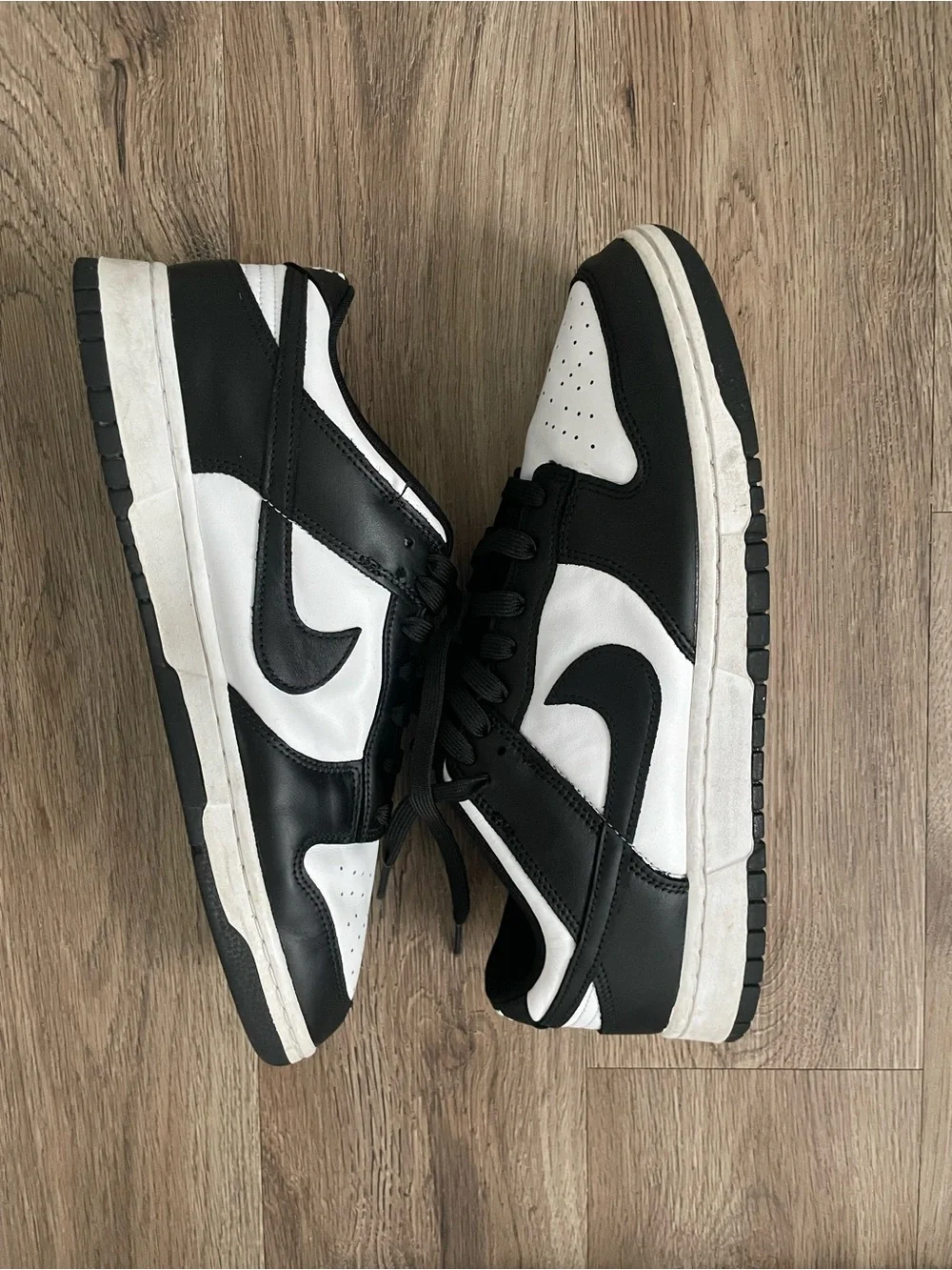 Men Size 12 Nike Dunk Low Retro White Black Panda Shoes